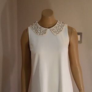 Vivienne tam classic Peter Pan Pearl color white cocktail dress